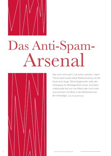 Das Anti-Spam-Arsenal - ADMIN-Magazin