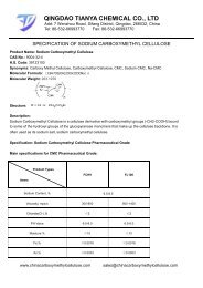 Specification of Sodium Carboxymethyl Cellulose Pharmaceutical Grade