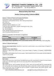 MSDS of Sodium Carboxymethyl Cellulose