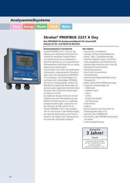 Katalogauszug Stratos PROFIBUS 2221 X Oxy