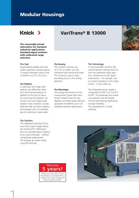 Modular Housings VariTransÂ® B 13000