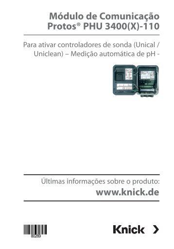 ConfiguraÃ§Ã£o do PHU 3400(X)-110 - Knick Elektronische MeÃgerÃ¤te ...