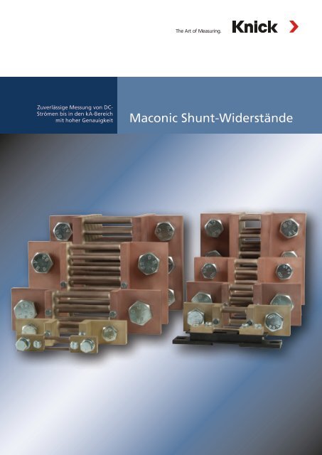 Maconic Shunt-WiderstÃ¤nde - Knick Elektronische MeÃgerÃ¤te GmbH ...