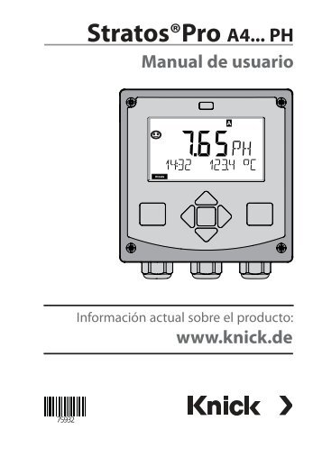 StratosÂ®Pro A4... PH Manual de usuario - Knick Elektronische ...