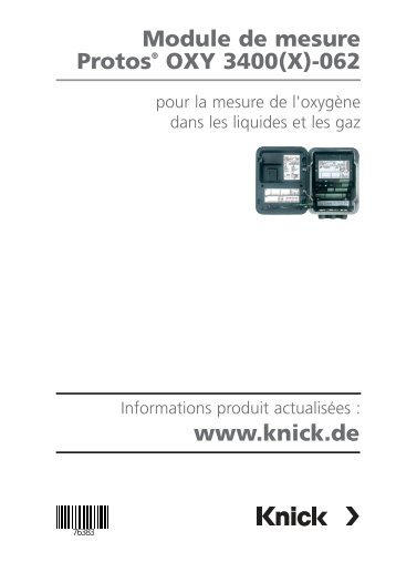 Module de mesure ProtosÂ® OXY 3400(X)-062 - Knick