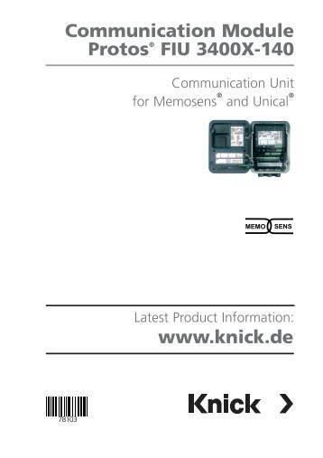 Communication Module ProtosÂ® FIU 3400X-140 - Knick