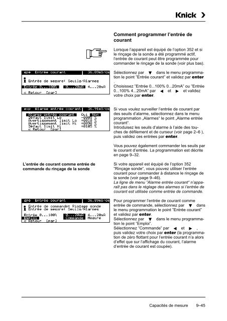 Mode d'emploi Process Unit 73 LF - Knick