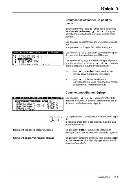 Mode d'emploi Process Unit 73 LF - Knick