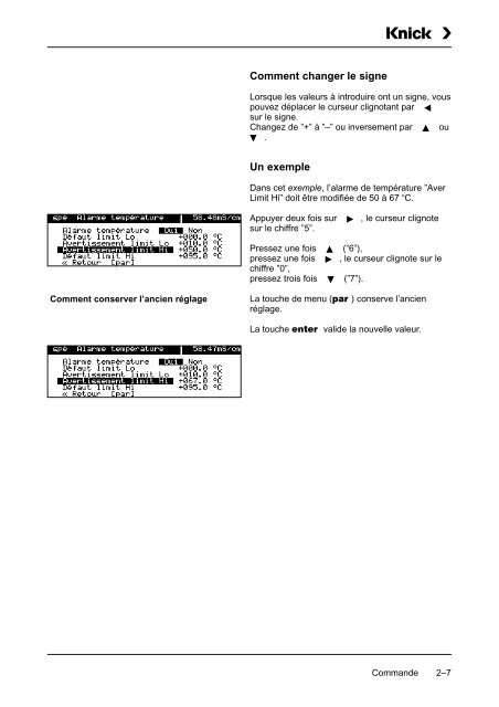 Mode d'emploi Process Unit 73 LF - Knick