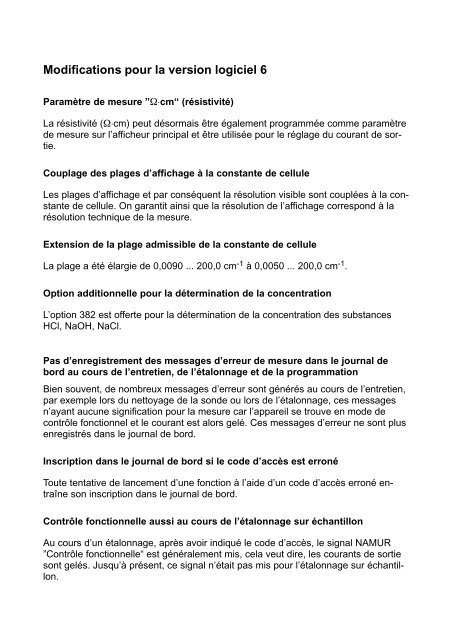 Mode d'emploi Process Unit 73 LF - Knick