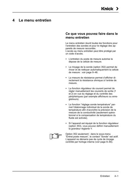 Mode d'emploi Process Unit 73 LF - Knick