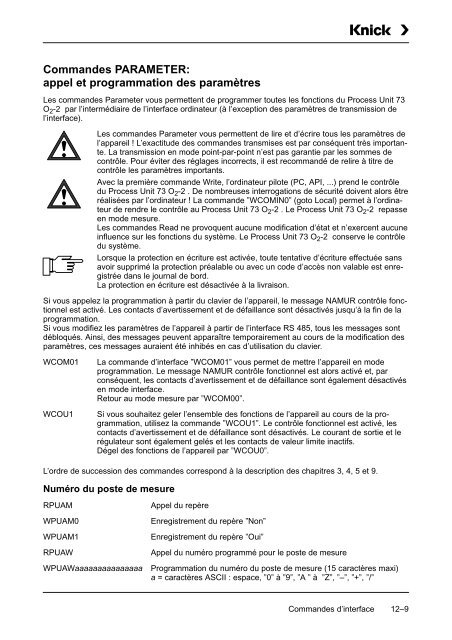 Process Unit 73 O2 -2 - Knick