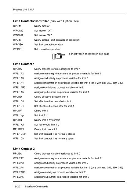 Process Unit 73 LF - Knick