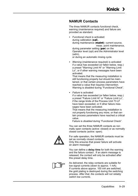 Process Unit 73 LF - Knick