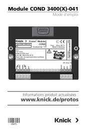 Module COND 3400(X)-041 - Knick Elektronische MeÃgerÃ¤te GmbH ...