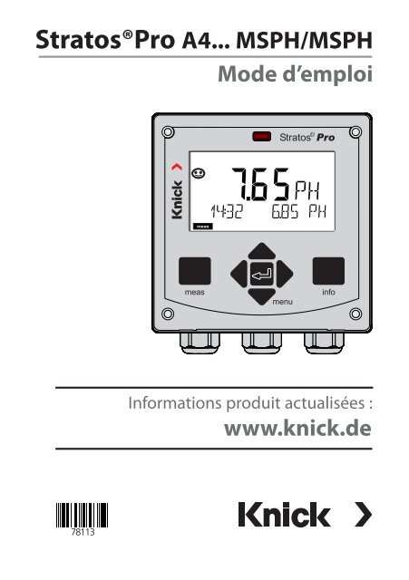 Stratos Pro A4 MSPH/MSPH - Knick Elektronische MeÃgerÃ¤te GmbH ...
