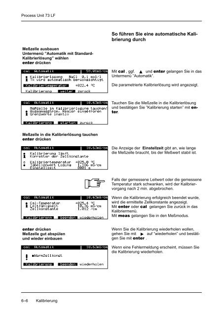 9 Die Meßmöglichkeiten der Process Unit 73 LF - Knick