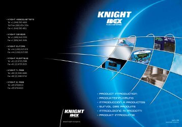 PRODUCT INTRODUCTION ... - Knighteurope.eu