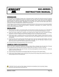 KIC SERIES INSTRUCTION MANUAL