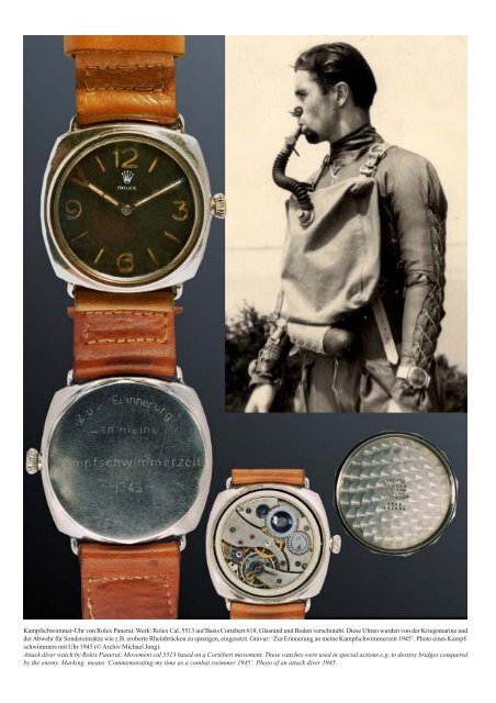 Kampfschwimmer-Uhr von Rolex Panerai: Werk: Rolex Cal. 5513 ...