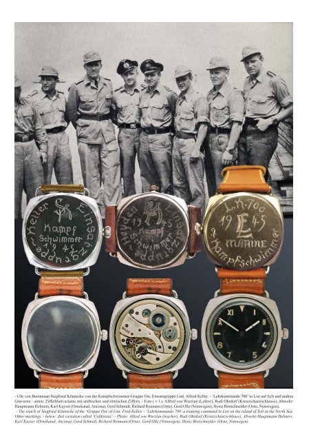 Kampfschwimmer-Uhr von Rolex Panerai: Werk: Rolex Cal. 5513 ...