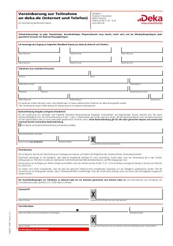 X - Deka Investmentfonds