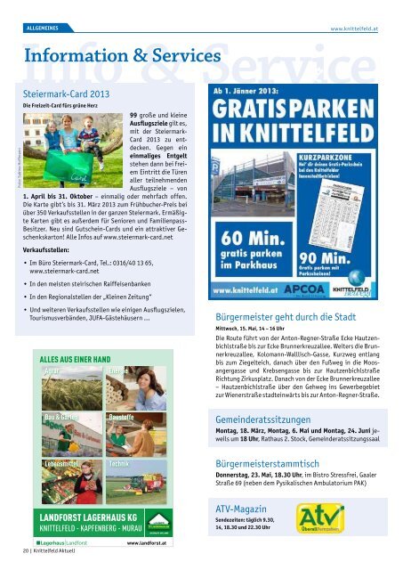 Stadtmagazin März 2013 - Knittelfeld