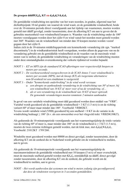 METAR code (nov 2013) - Knmi