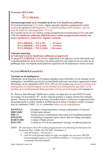 METAR code (nov 2013) - Knmi