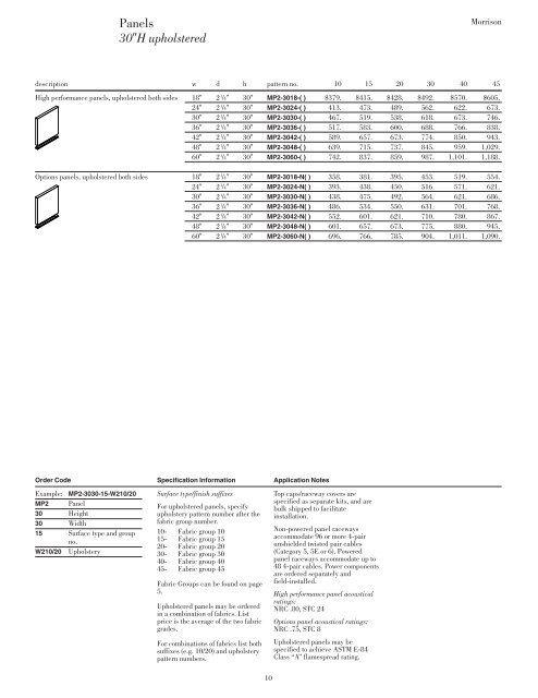 Morrison Price List - Knoll