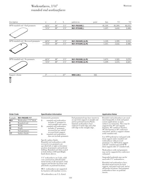 Morrison Price List - Knoll