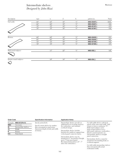 Morrison Price List - Knoll