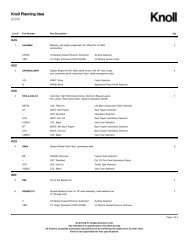 Bill of Materials PDF - Knoll