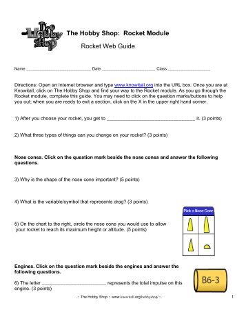 The Hobby Shop: Rocket Module Rocket Web Guide - Knowitall.org