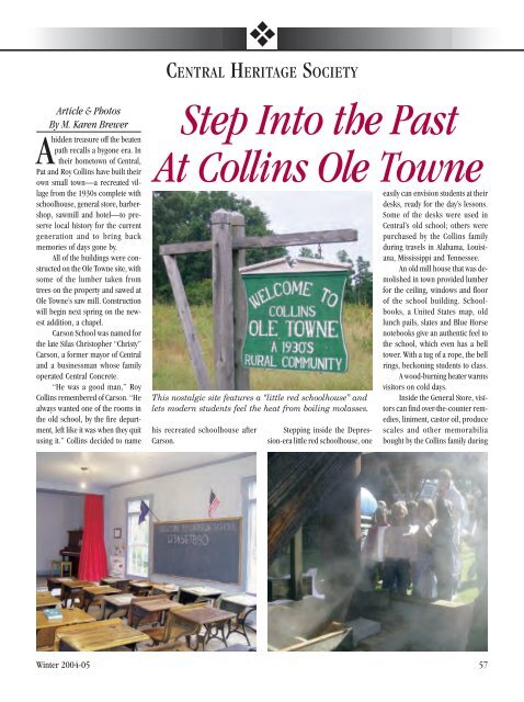 Step Into the Past At Collins Ole Towne - Knowitall.org