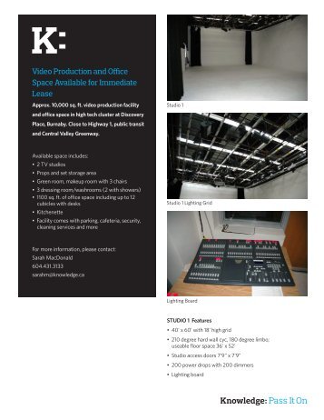 Download the attached PDF to view images of the space