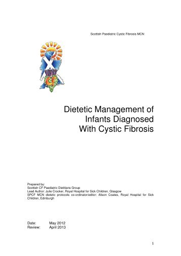 SPCF MCN Dietetic Management of Infants Diagnosed with CF