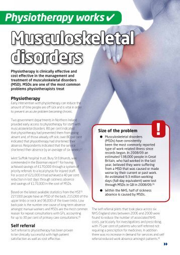 UKRC Leaflet on Musculoskeletal Disorders