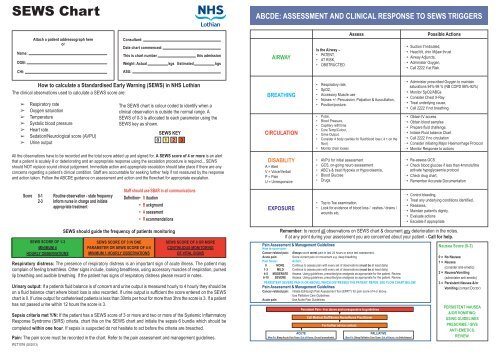 Sews Chart Nhs