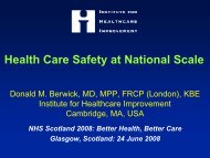 Health Care Safety at National Scale (PDF Presentation, 2008)
