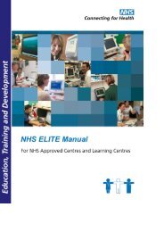 Download the NHS ELITE learning materials manual