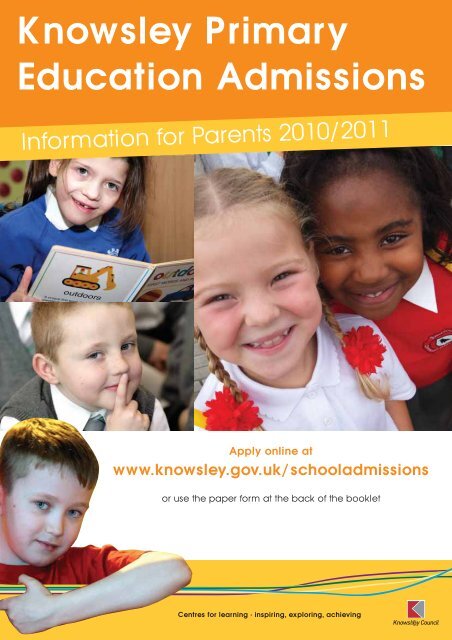 Knowsley Primary Education Admissions - Knowsley Council