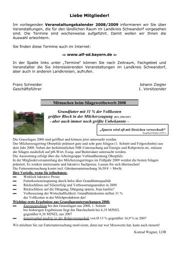 Mitteilungsblatt Oktober 2008 - Amt für Ernährung, Landwirtschaft ...