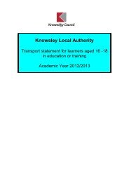Post-16 Transport Statement (PDF). - Knowsley Council