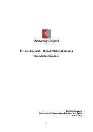 Selective Licensing consultation - Knowsley Council