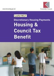 Housing & Council Tax Benefit - Knowsley Council