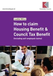 How to claim Housing Benefit & Council Tax ... - Knowsley Council