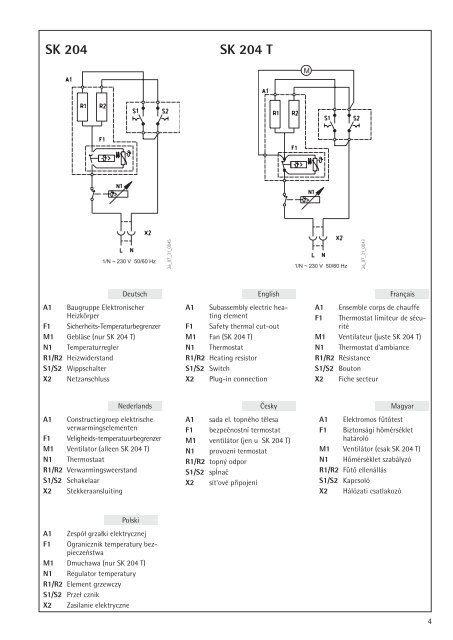 SK 204, SK 204 T Standkonvektor - AEG Haustechnik