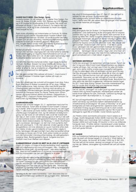 Regatta - Trening - Seilkurs - Matchrace - Havn - Klubben - KNS