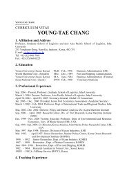 YOUNG-TAE CHANG 1. Affiliation and Address